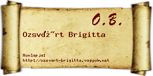 Ozsvárt Brigitta névjegykártya